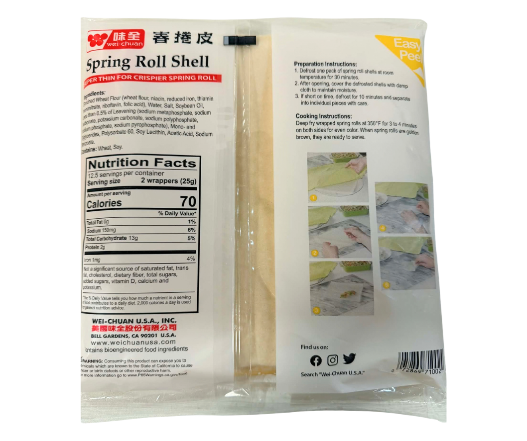 Wei Chuan Spring Roll Shell 25pcs 312g