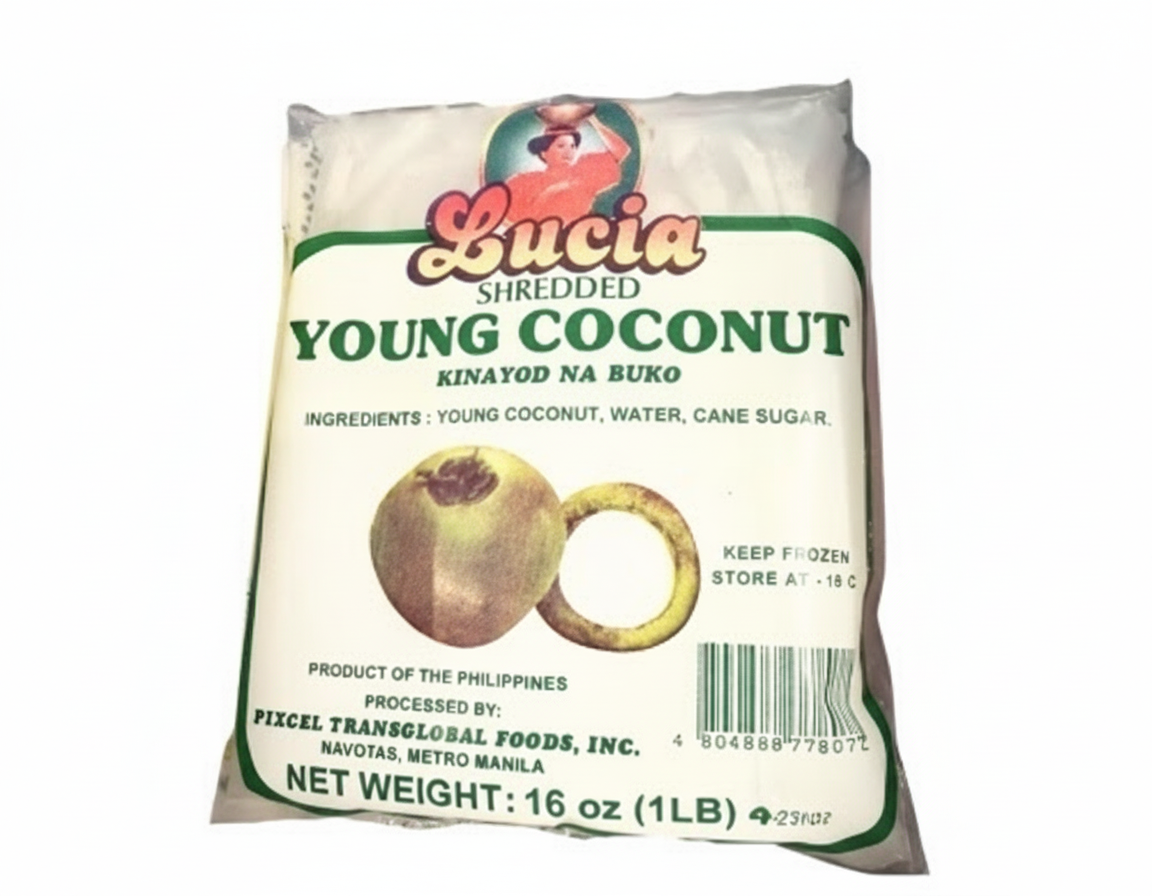 Lucia Shredded Young Coconut 16oz 454g Frozen