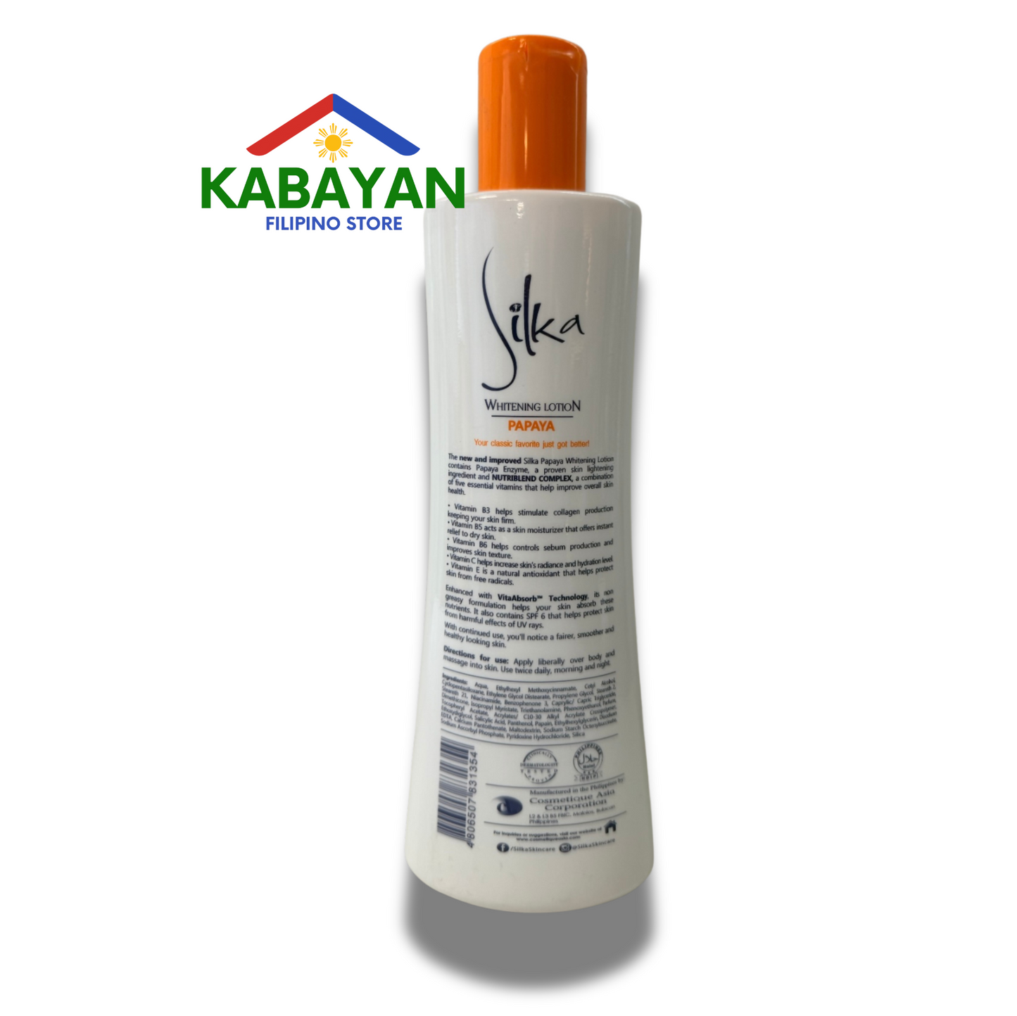 Silka Whitening Lotion Papaya SPF6 300ml