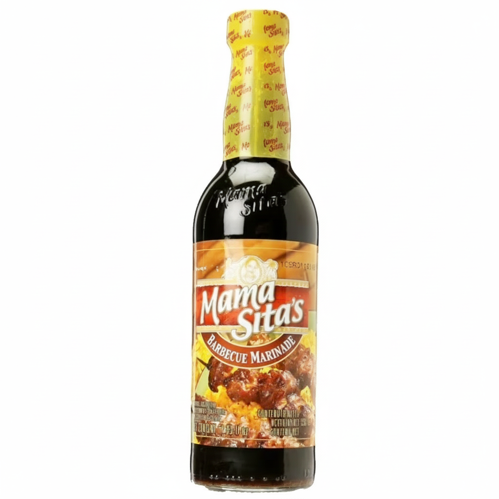 Bottle of Mama Sita's Barbecue Marinade on a white background