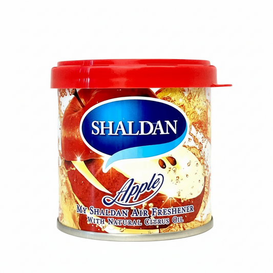 Shaldan Apple air freshener can with red lid on a white background