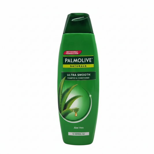 Palmolive Naturals Ultra Smooth shampoo bottle on a white background