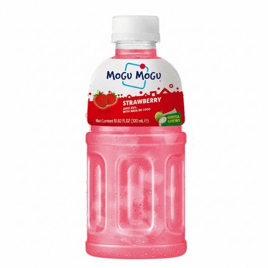 Mogu Mogu Strawberry Juice w/ Nata De Coco 320ml