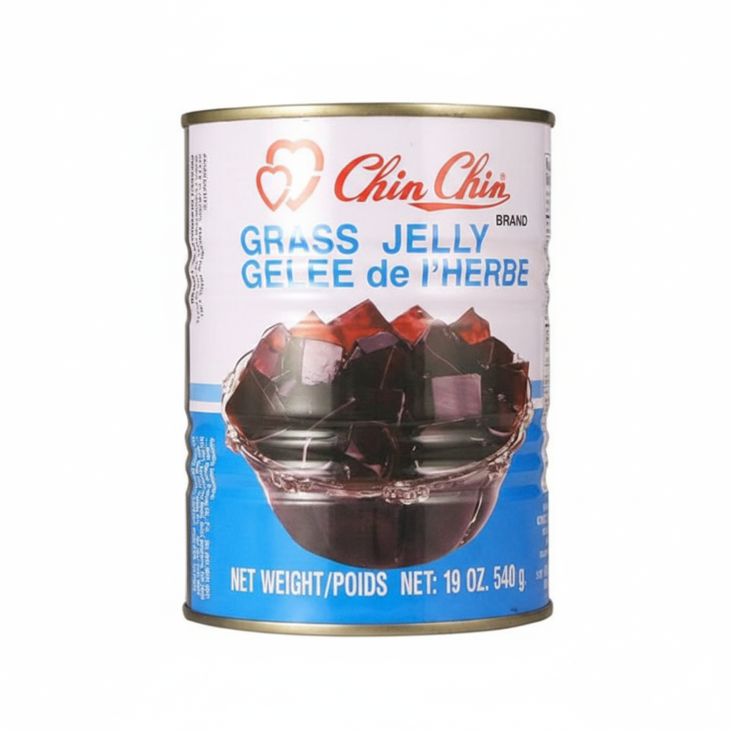 Can of Chin Chin Grass Jelly on a white background