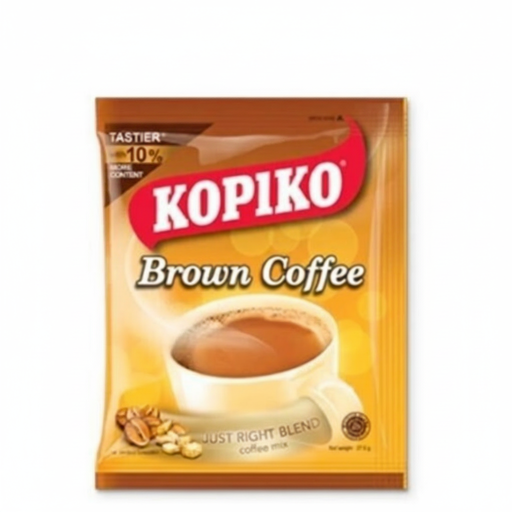Kopiko Brown Coffee package on a white background