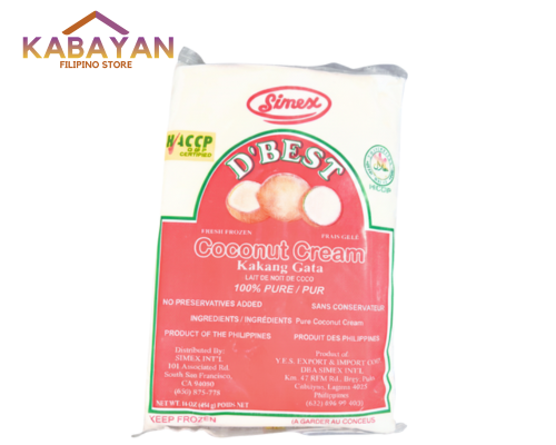 Simex Da Best Coconut Cream Kakang Gata in Plastic Bag 454g 16oz