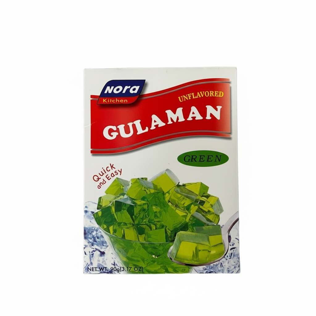 Nora Kitchen Unflavored Gulaman Green packaging on a white background