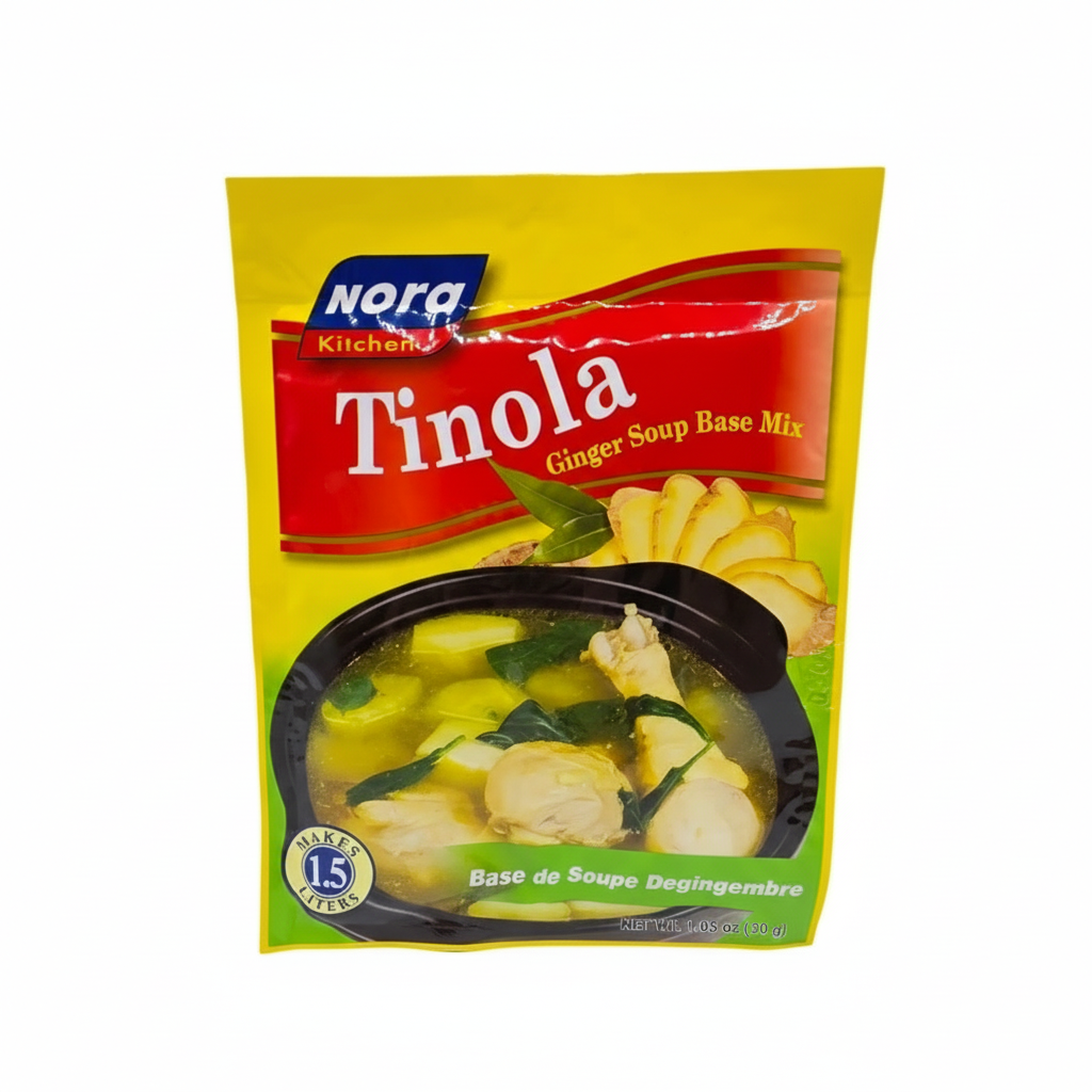 Nola Tinola Ginger Soup Base Mix packaging on a white background