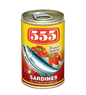 555 Sardines Red Hot & Spicy 155g