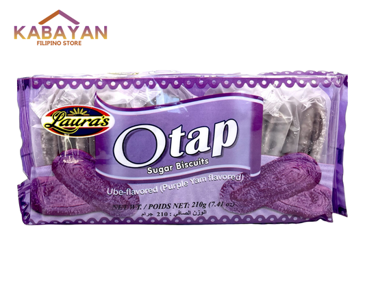 Lauras Otap Sugar Biscuits Ube Flavored Purple Yam 210g