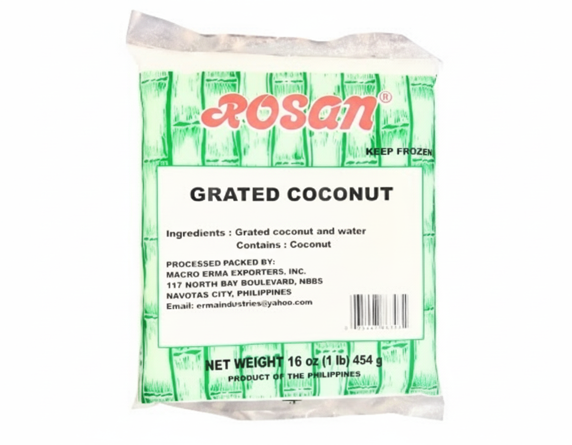 Rosan Grated Coconut 16oz Frozen