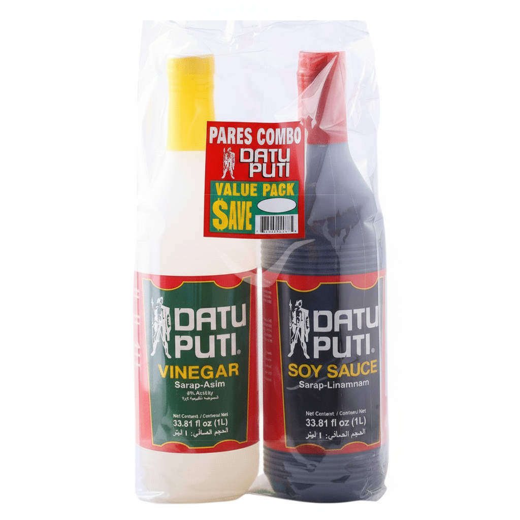 Pares Combo of Datu Puti Vinegar and Soy Sauce
