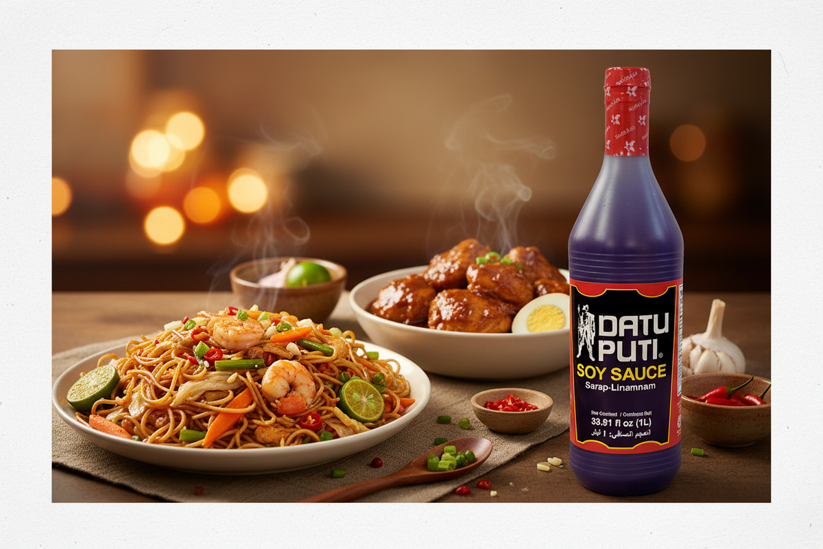 Bottle of Oatu Puti soy sauce