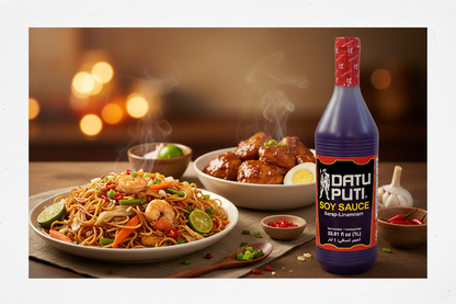 Bottle of Oatu Puti soy sauce