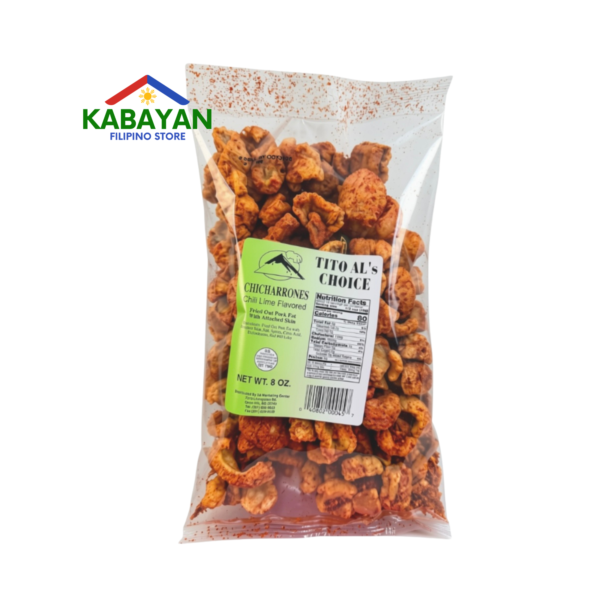 Tito Al's Choice Chicharrones Chili Lime Green 8oz