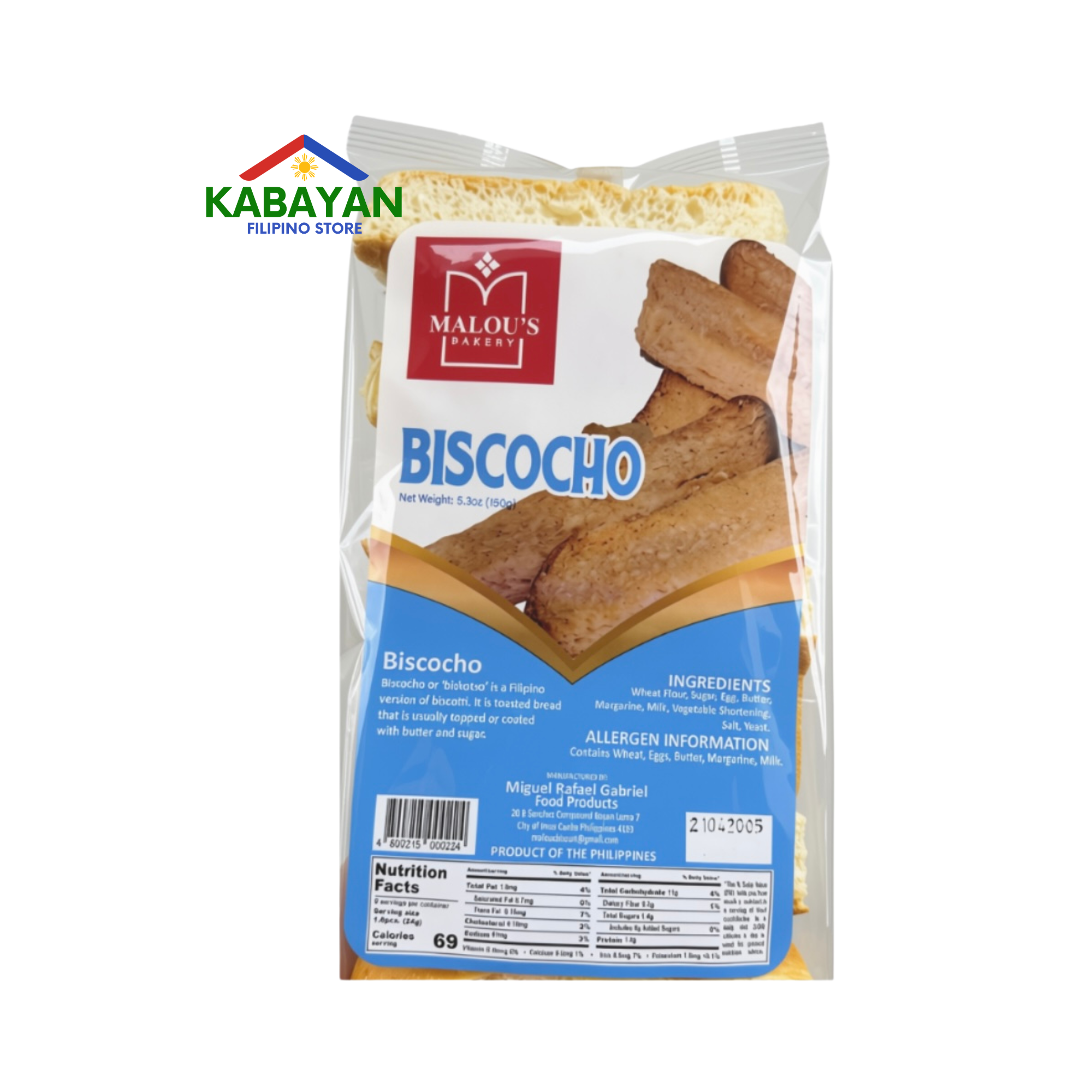 Malou's Biscocho 150g