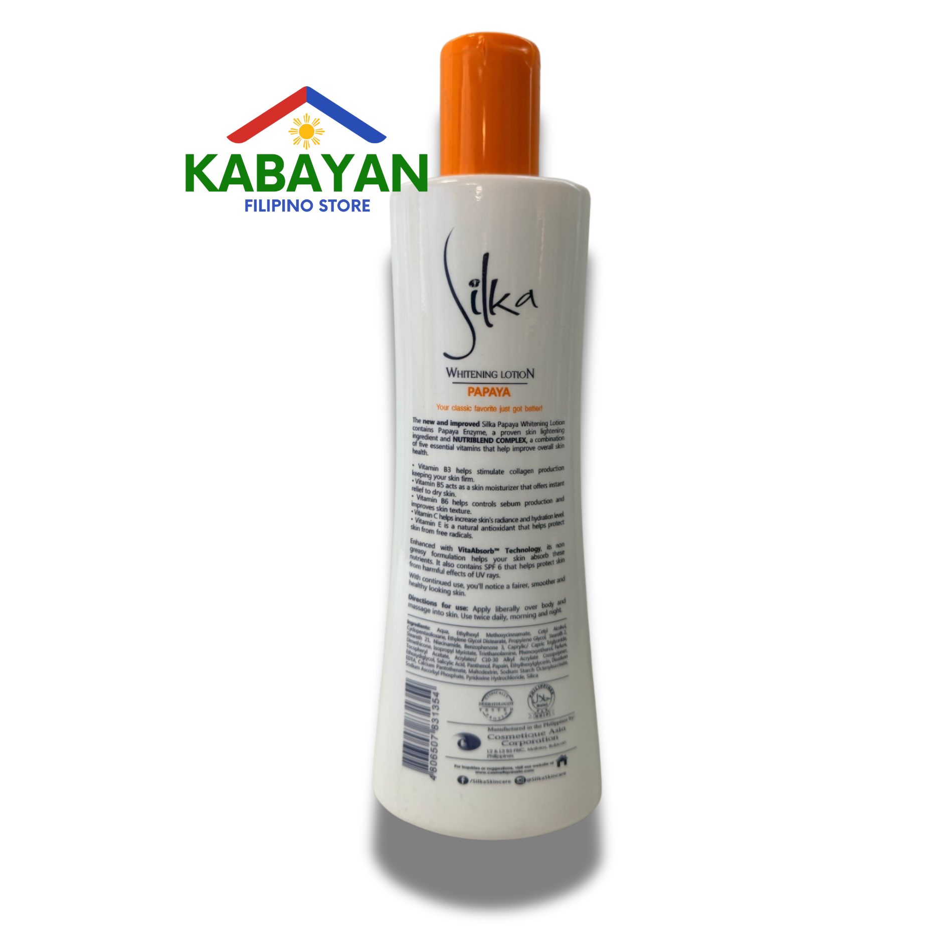 Silka Whitening Lotion Papaya SPF6 300ml