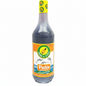 Bottle of Patis sauce with a colorful label on a white background