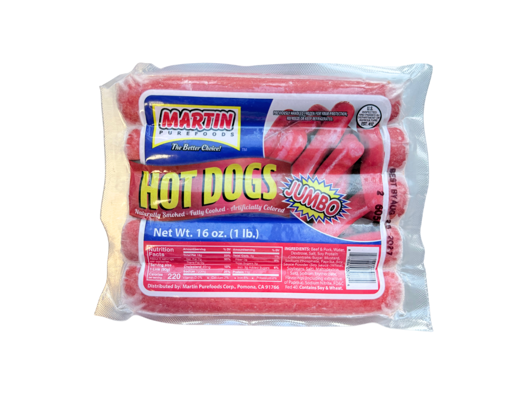 Martin Jumbo Hotdog 16oz