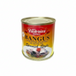 Can of Victorias Foods Bangus in Soya Oil on a white background