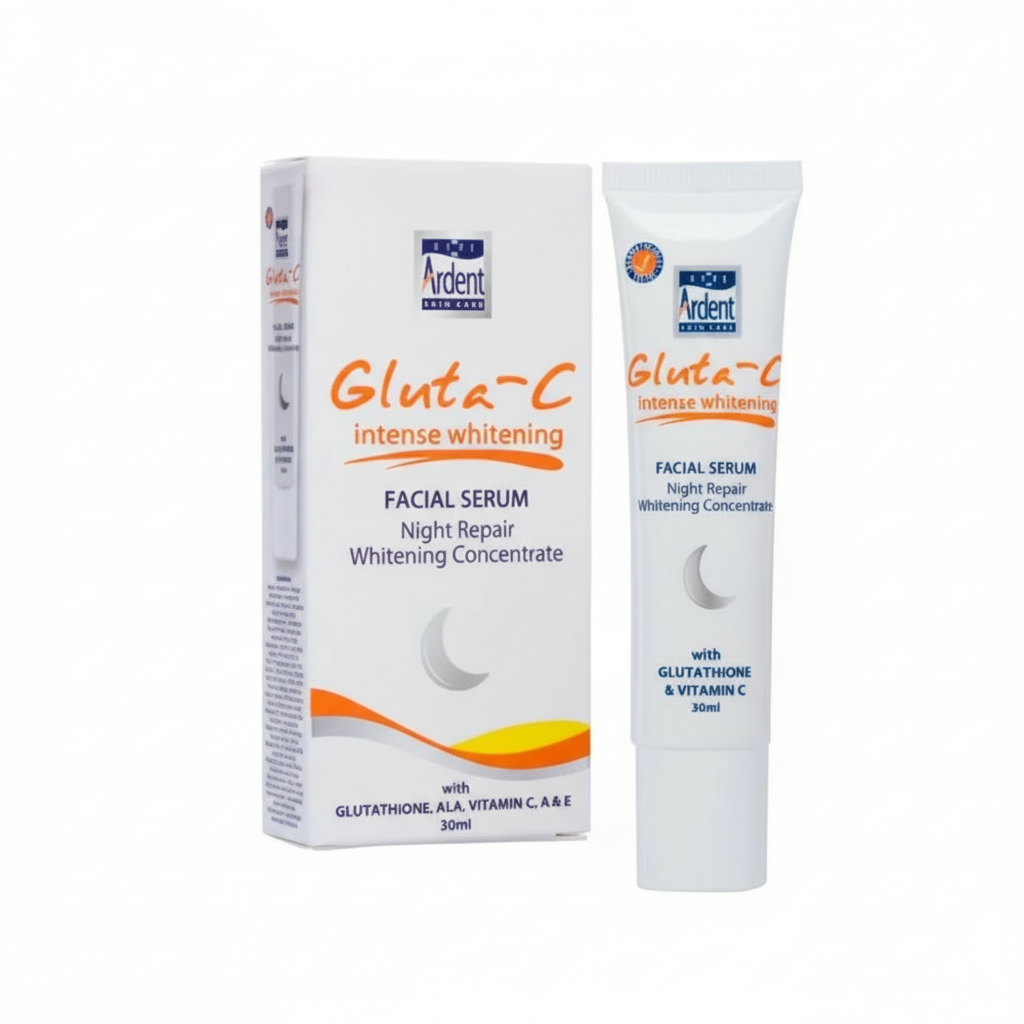 Ardent Gluta-C intense whitening facial serum packaging on a white background