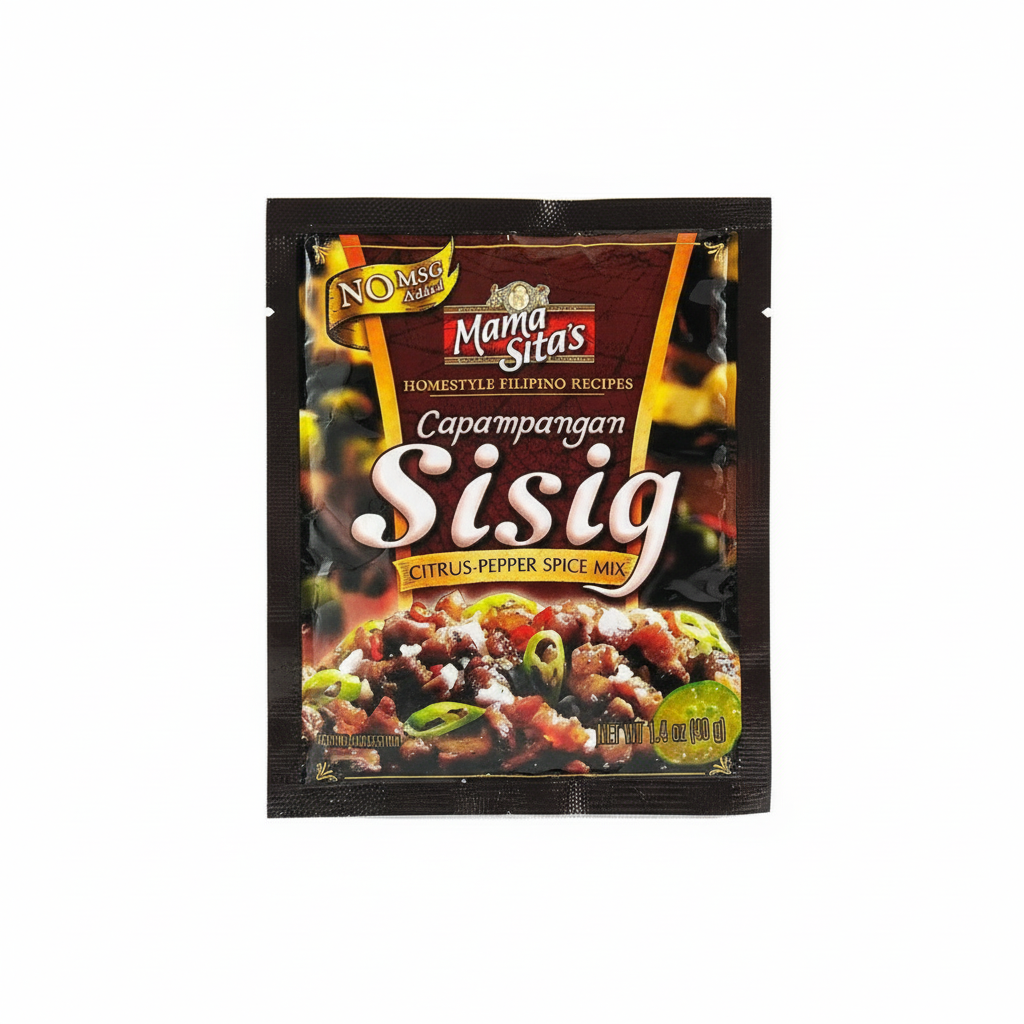 Packaged food mix with 'Mama Sita's' branding on a white background