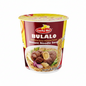 Lucky Me Bulalo instant noodle soup cup on a white background