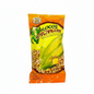 Packaged snack with corn design and 'Locos Chichacorn' branding on a white background.