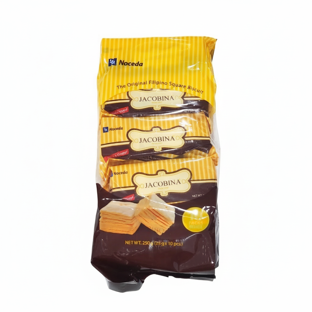Packaging of Noceda Jacobina biscuits on a white background