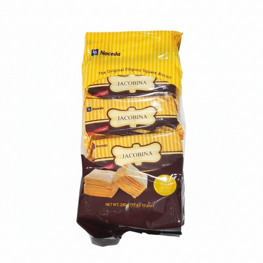 Packaging of Noceda Jacobina biscuits on a white background