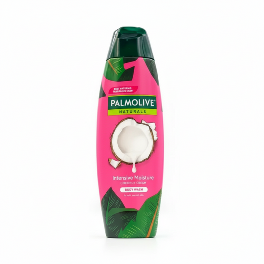 Palmolive Naturals Intensive Moisture Coconut Cream soap bottle on a white background