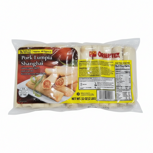Orientex Pork Lumpia Shanghai Style Authentic Filipino Eggroll 32oz 40pcs