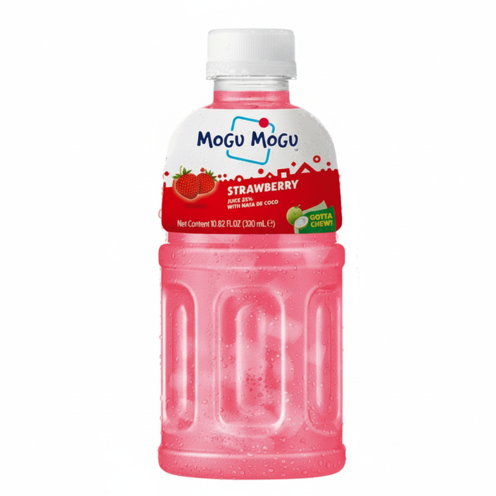 Mogu Mogu Strawberry Juice w/ Nata De Coco 320ml