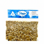 Packaged smoked fish flakes with Lucia brand label on a white background