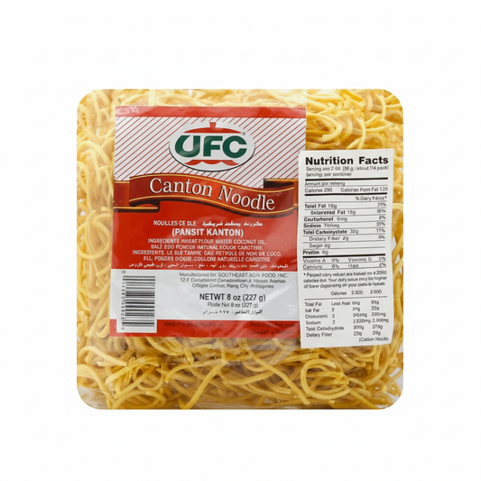 Packaged Canton Noodles with UFC label on a white background