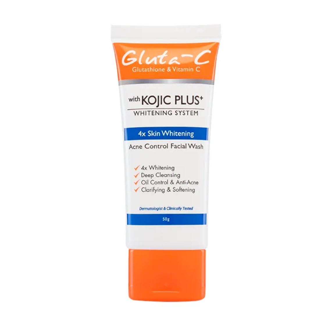 Gluta - C with Kojic Plus+ 4x Skin Whitening Acne Control Facial Wash 100ml