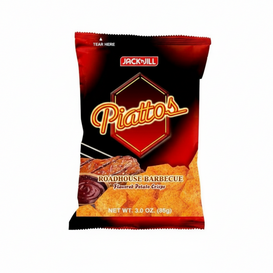 Packaged snack with Jackwill and Piattos branding on a white background