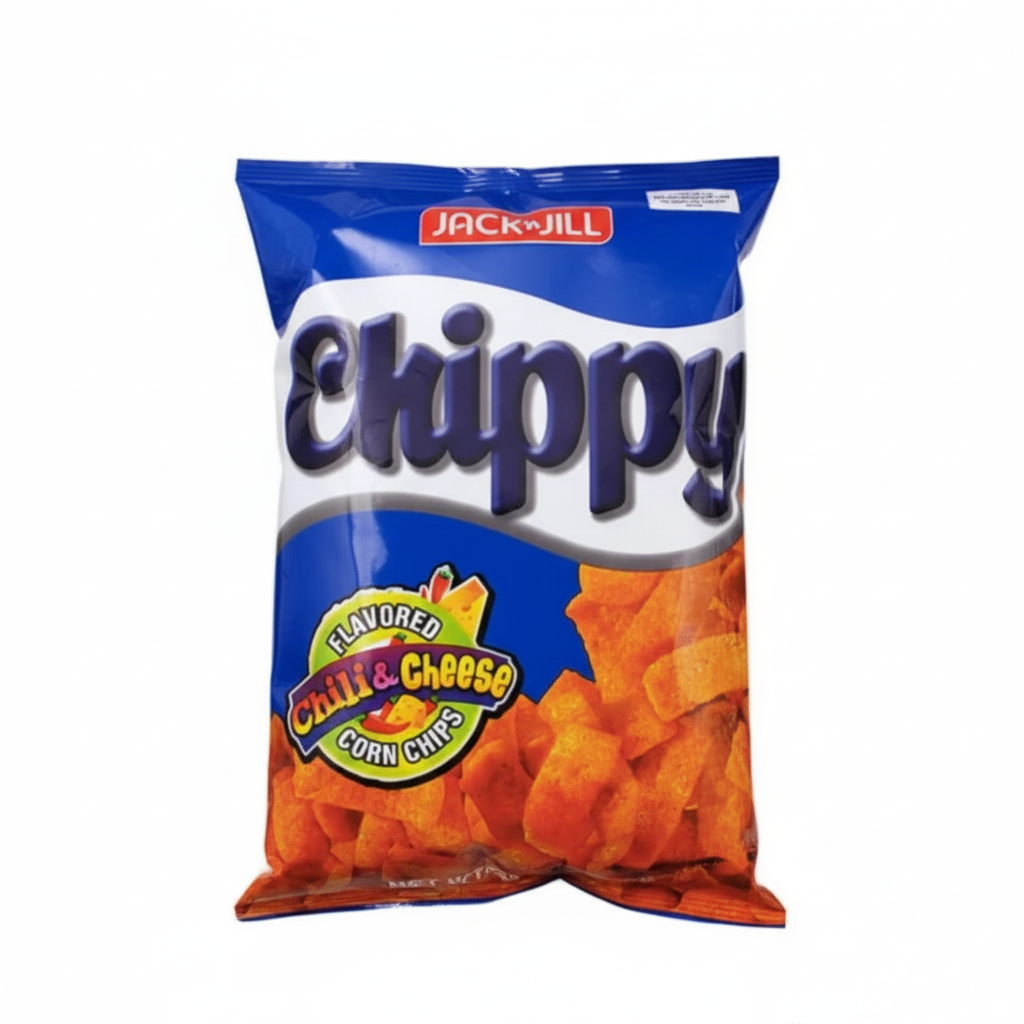 Packaged chips with Jack & Jill branding on a white background