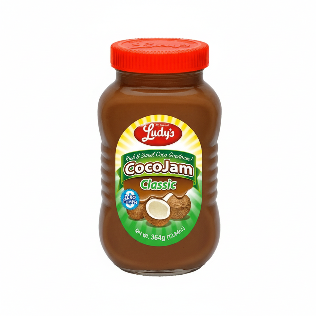 Jar of Ludy's CocoJam Classic on a white background