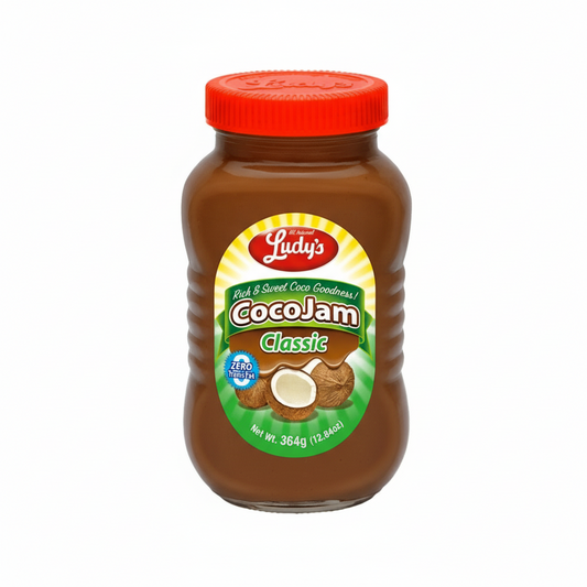 Jar of Ludy's CocoJam Classic on a white background