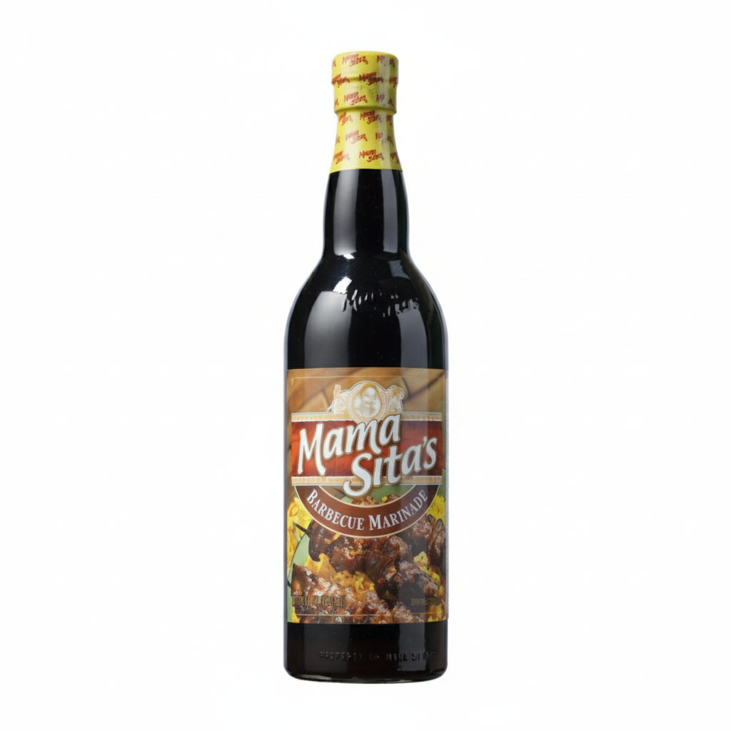Bottle of Mama Sita's Barbecue Marinade on a white background