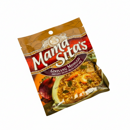 Mama Sita's Ginsang Munggo instant mung bean soup mix packaging on a white background
