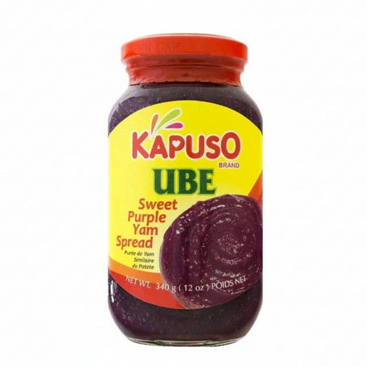 Jar of Kapuso Ube Sweet Purple Yam Spread on a white background