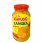 Jar of Kapuso Brand Langka Jackfruit in syrup on a white background