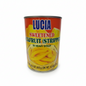 Can of Lucia Sweetened Jackfruit Strippers on a white background