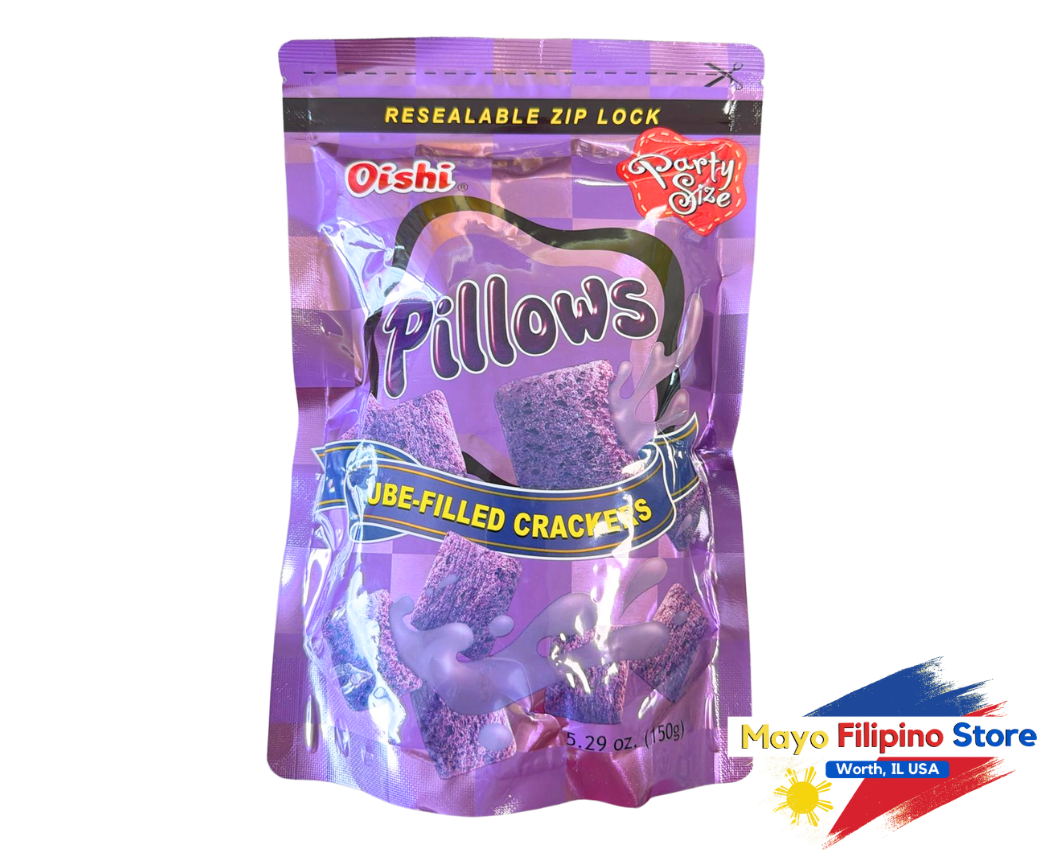 Oishi Pillows Ube Filled Crackers 150g Big