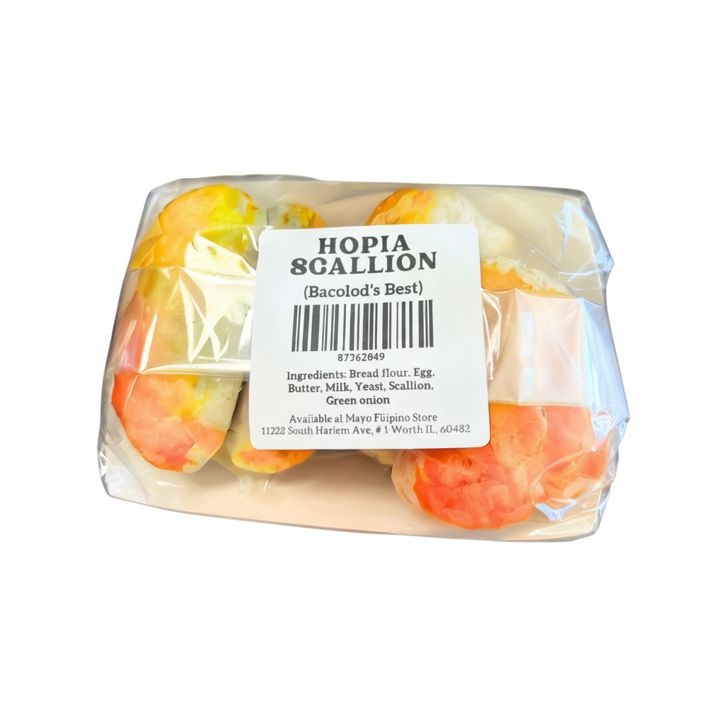 Packaged food item with a label on a white background, featuring the Mayo Filipino Store logo.